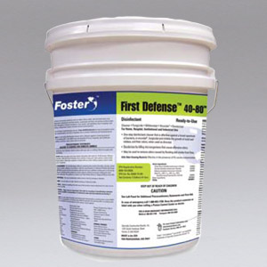 NIKRO 860450 - FOSTER FIRST DEFENSE 40-80 DISINFECTANT - Mold-Flood Remediation Equipment 
        Chemicals and Coatings 
        