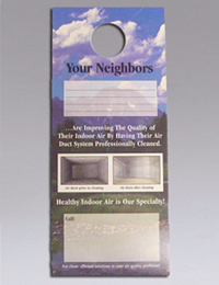 NIKRO 860438 - Door Knob Hangers “Your Neighbors” - Air Duct Cleaning Equipment & Supplies 
        Marketing Material & Resale Items 
        