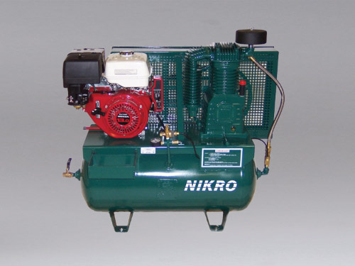 860760 - 13 H.P. Honda 2 Stage, Electric Start, 175 PSI Truck Mount Gasoline Compressor - NIKRO Industries, Inc.