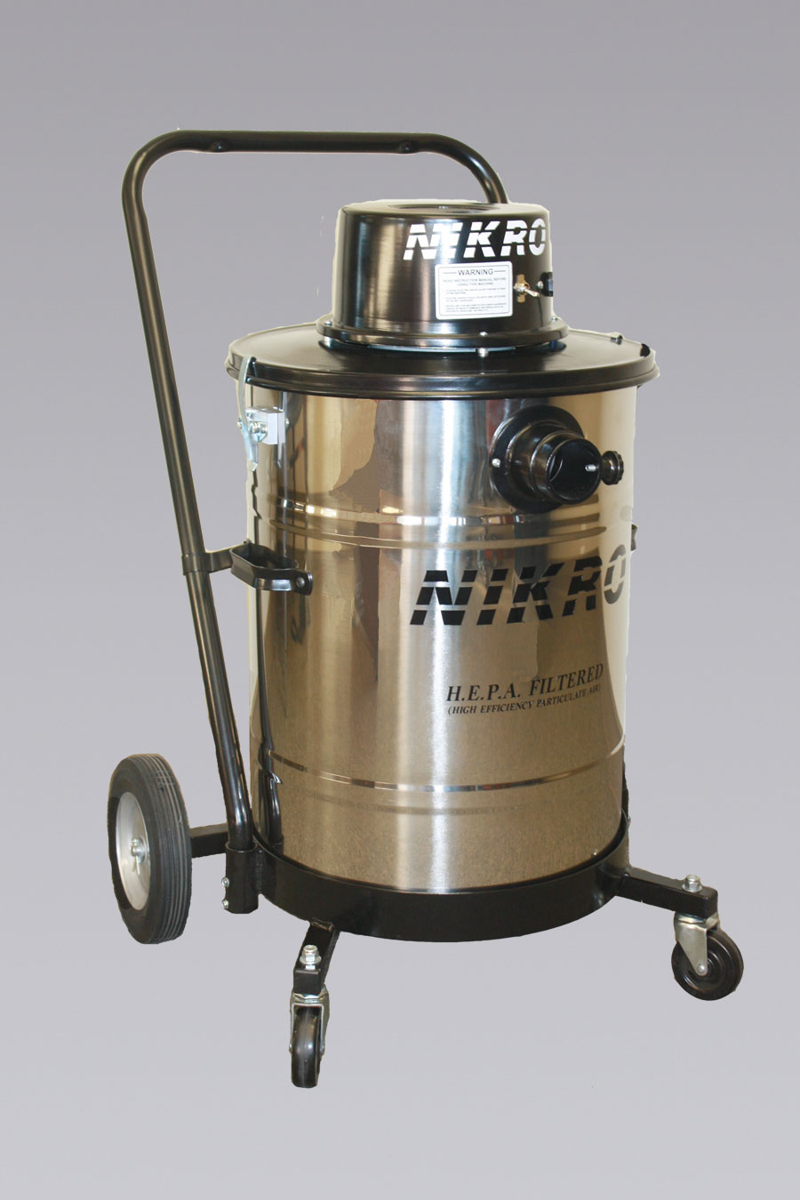 NIKRO HD15110-S - 15 Gallon Stainless Steel HEPA Vacuum (Dry) - H.E.P.A. Filtered Vacuums 
        