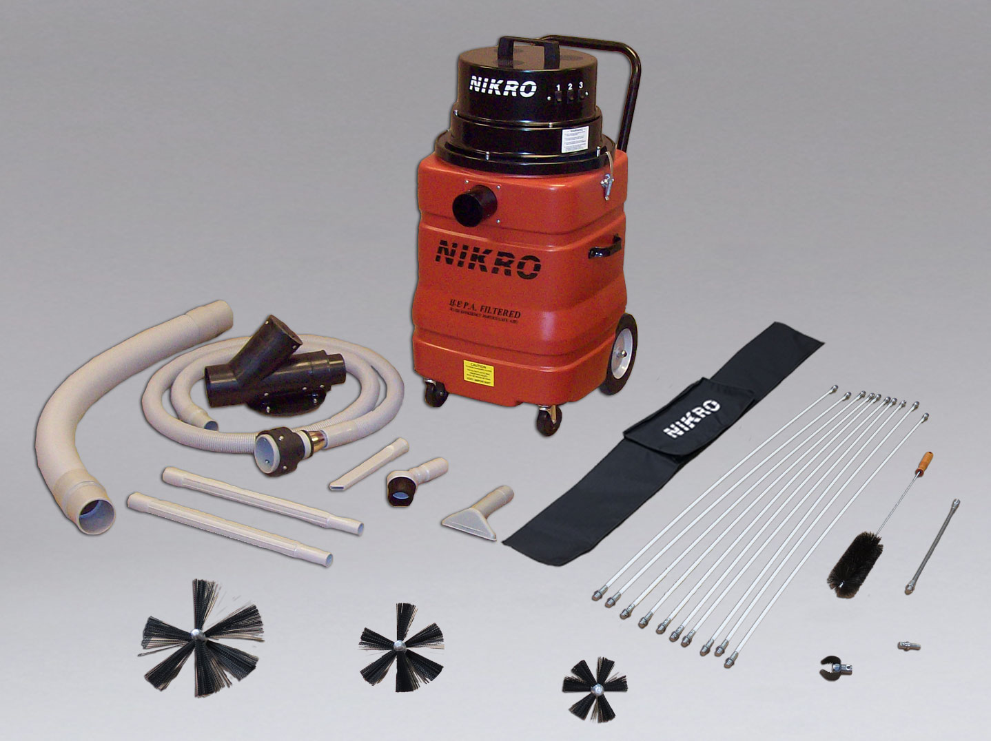 DVK200 - Dryer Vent Vacuum w/Tool Kit & Rotary Brush Kit - NIKRO Industries, Inc.